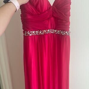Pink sequin prom dress - size 7